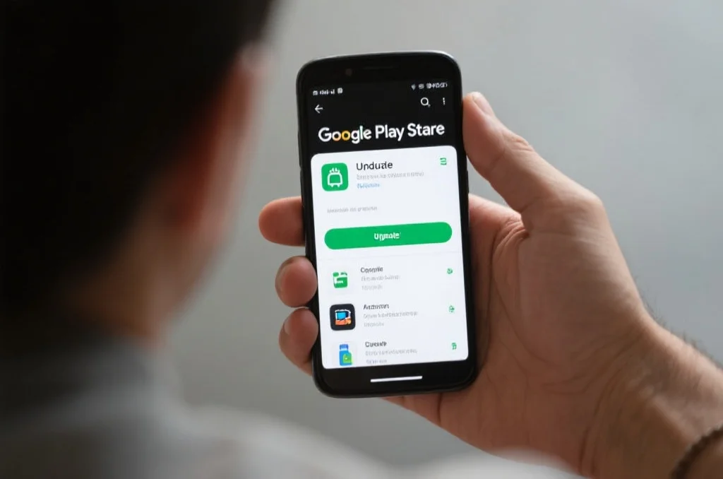 Android Google Play Store update screen